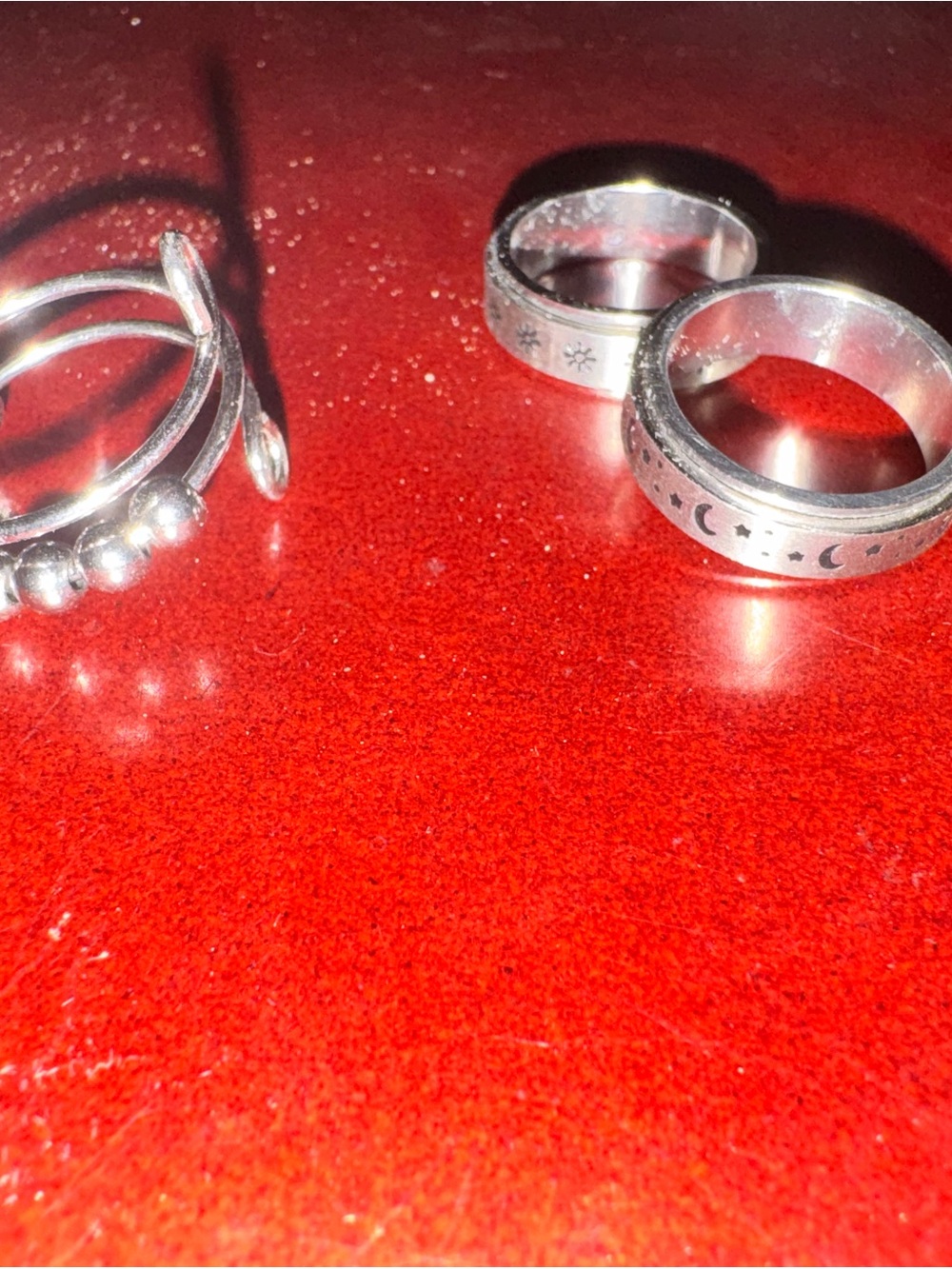 Silver Moon & Star Midi Ring Set - Women Jewelry